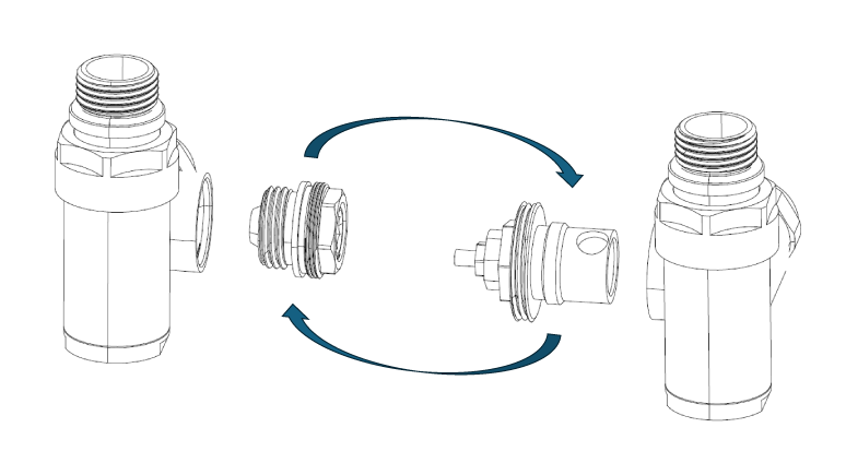 Zestaw osiowy termostatyczny